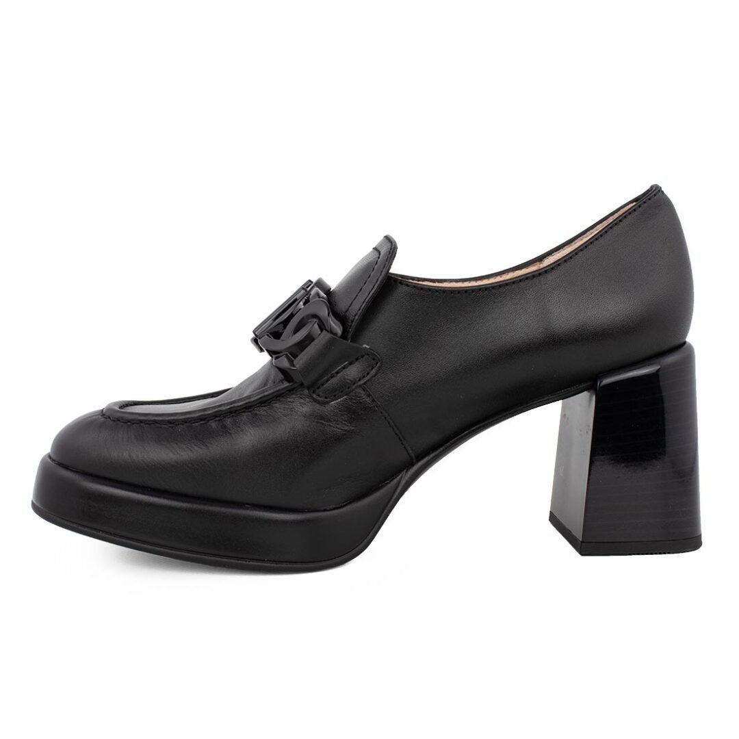 HISPANITAS ΓΥΝΑΙΚΕΙΑ ΔΕΡΜΑΤΙΝΑ LOAFERS ΜΕ ΤΑΚΟΥΝΙ HI233022 BLACK - Image 3