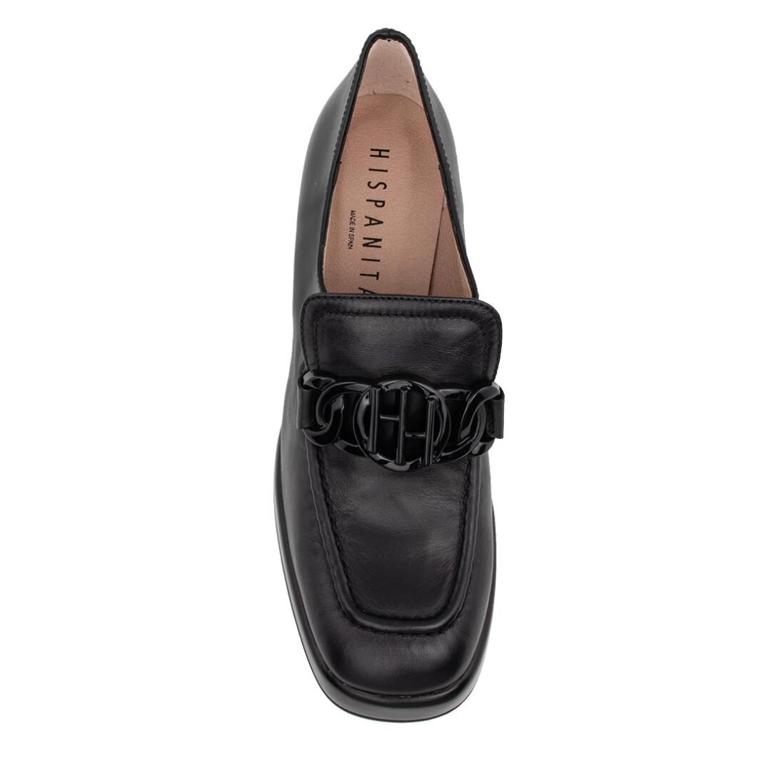 HISPANITAS ΓΥΝΑΙΚΕΙΑ ΔΕΡΜΑΤΙΝΑ LOAFERS ΜΕ ΤΑΚΟΥΝΙ HI233022 BLACK - Image 5