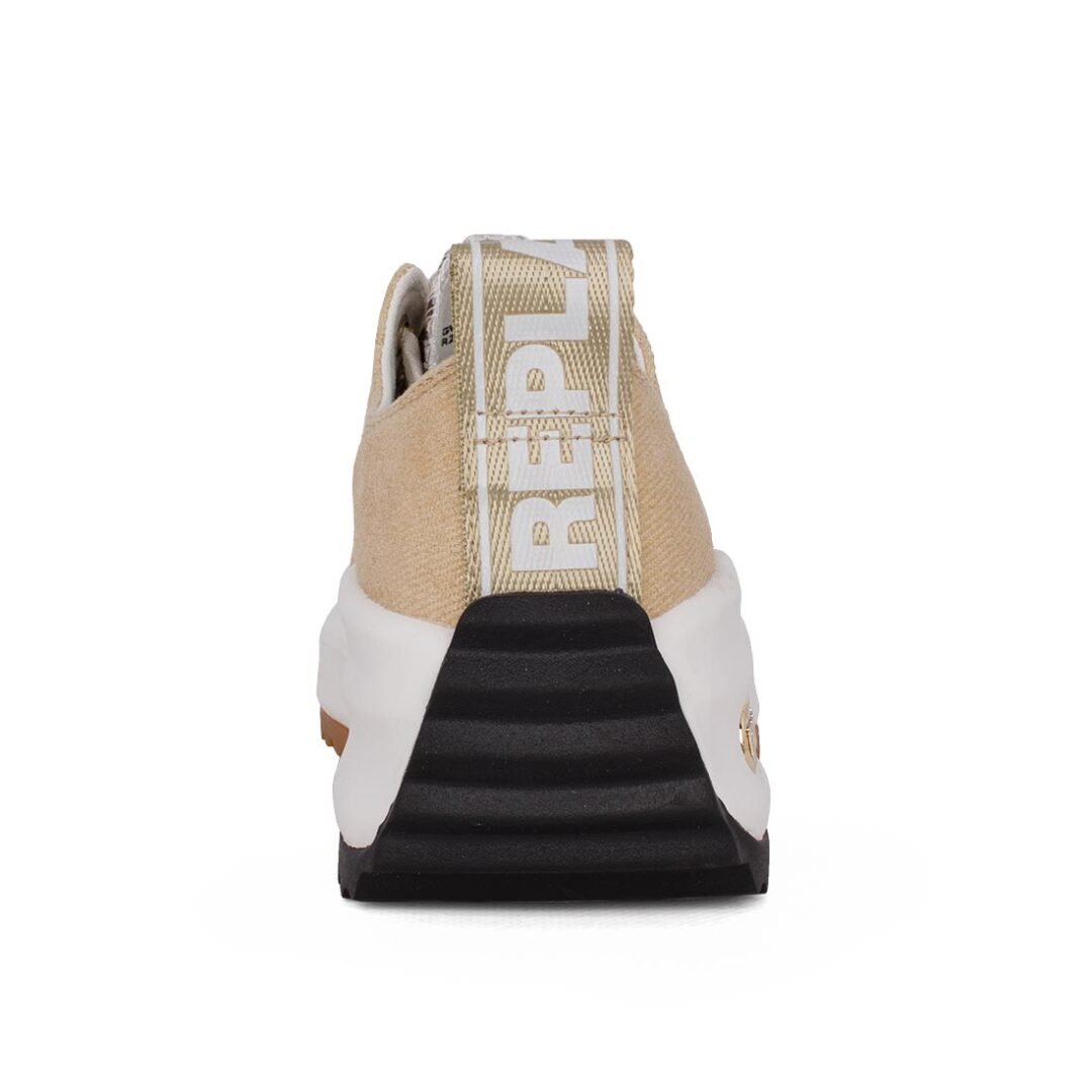 REPLAY ΓΥΝΑΙΚΕΙΑ ΠΑΝΙΝΑ SNEAKERS AQUA 2 LOW RZ5M0002T 2195 BEIGE/GOLD - Image 4