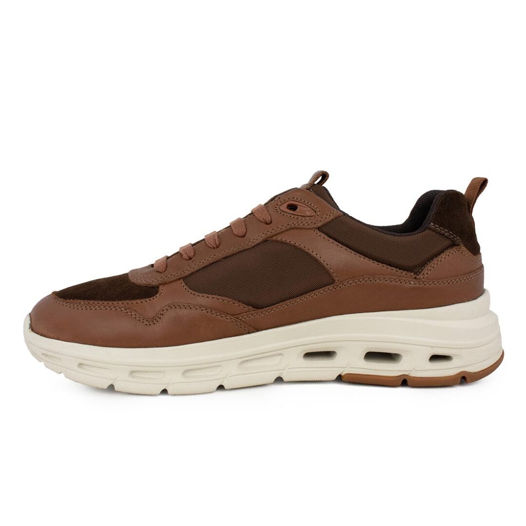 GEOX ΑΝΔΡΙΚΑ ΔΕΡΜΑΤΙΝΑ SNEAKERS U HOVERSTREAM A COGNAC - Image 3