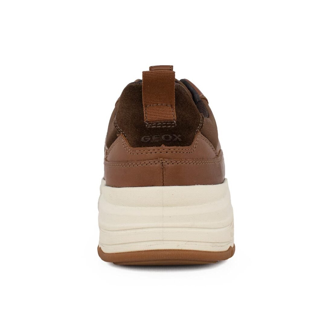 GEOX ΑΝΔΡΙΚΑ ΔΕΡΜΑΤΙΝΑ SNEAKERS U HOVERSTREAM A COGNAC - Image 4