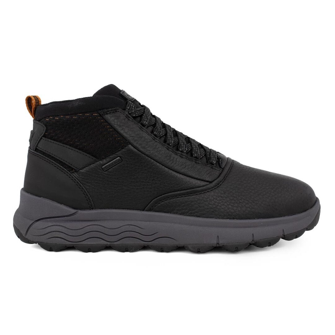 GEOX ΑΝΔΡΙΚΑ ΔΕΡΜΑΤΙΝΑ AMPHIBIOX ΜΠΟΤΑΚΙΑ U SPHERICA 4X4 ABX A BLACK