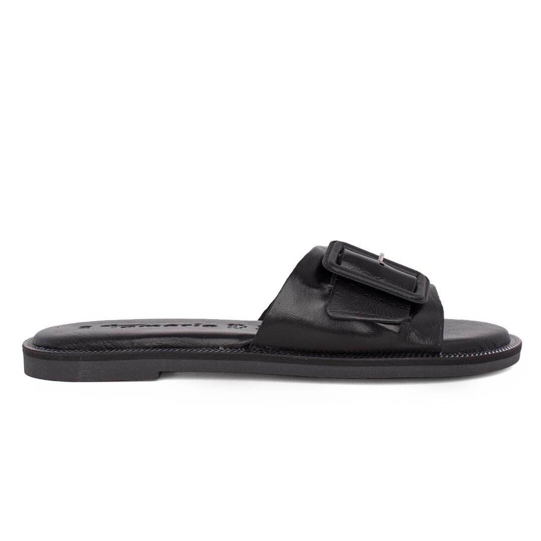 TAMARIS ΓΥΝΑΙΚΕΙΕΣ ΔΕΡΜΑΤΙΝΕΣ FLAT ΠΑΝΤΟΦΛΕΣ 1-27105-42 0A3 BLACK