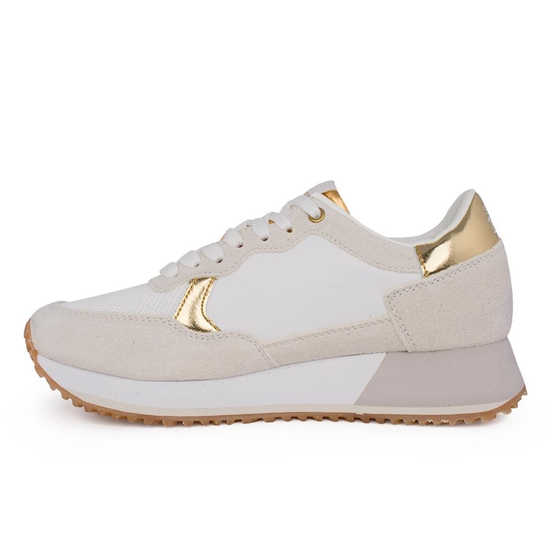 US POLO ΓΥΝΑΙΚΕΙΑ SNEAKERS SACHA002 WHITE/GOLD - Image 3