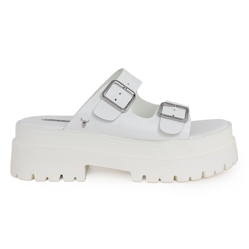 WINDSOR SMITH ΓΥΝΑΙΚΕΙΑ ΔΕΡΜΑΤΙΝΑ SANDALS TRANCE WHITE