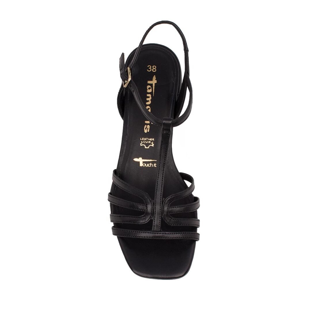 TAMARIS ΓΥΝΑΙΚΕΙΑ ΔΕΡΜΑΤΙΝΑ ΠΕΔΙΛΑ 1-28223-42 003 BLACK LEATHER - Image 5