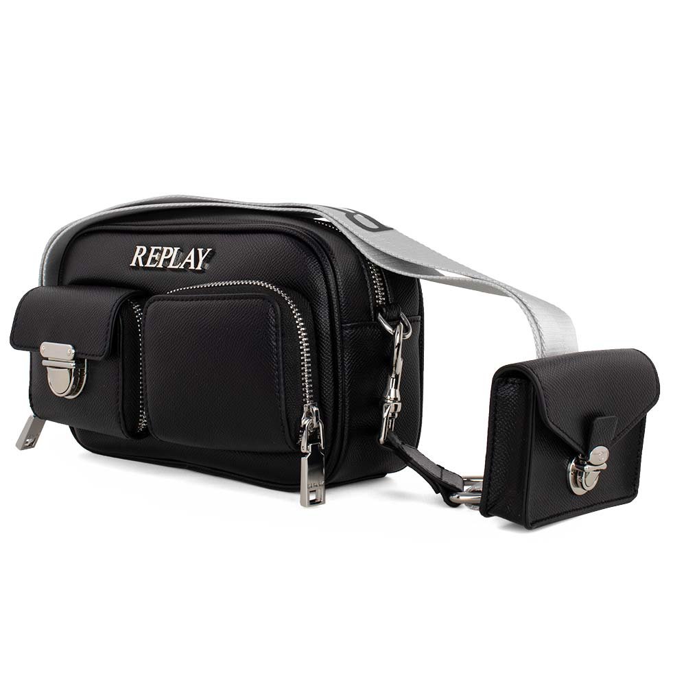 REPLAY ΓΥΝΑΙΚΕΙΑ ΤΣΑΝΤΑ CROSSBODY FW3263.000 ΜΑΥΡΗ - Image 3