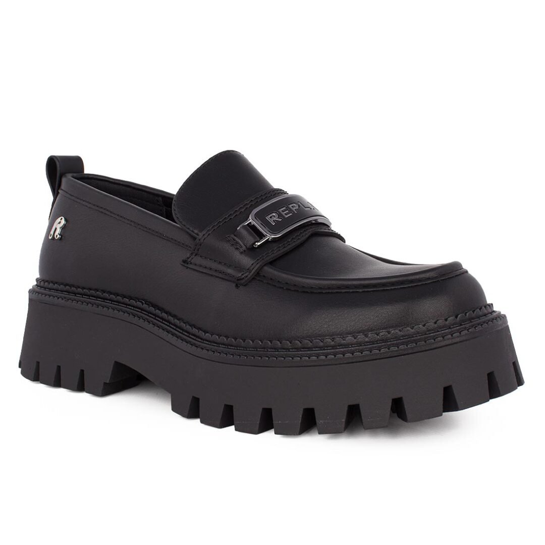 REPLAY ΓΥΝΑΙΚΕΙΑ LOAFERS NUMB TAG RL920005S 0003 BLACK - Image 2