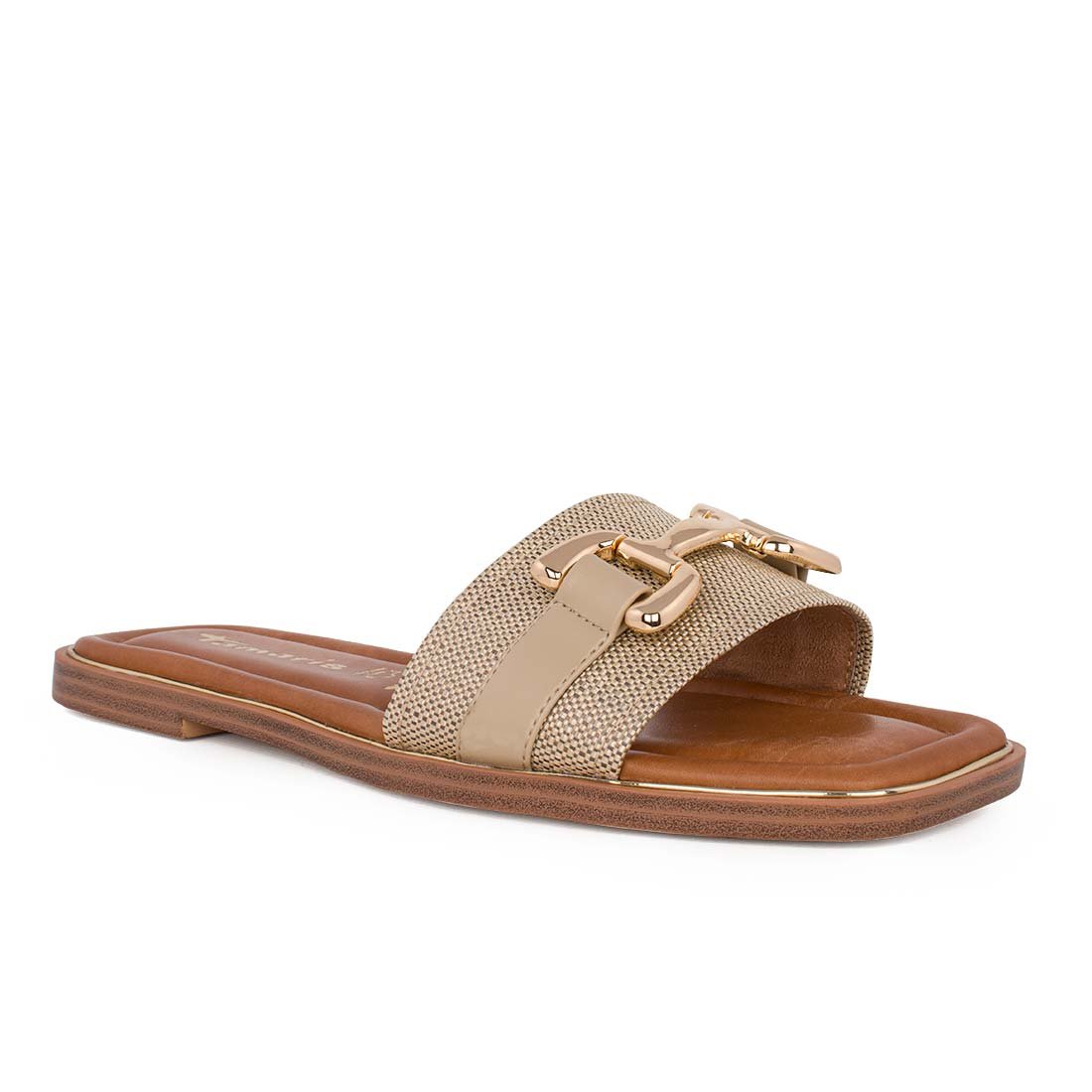 TAMARIS ΓΥΝΑΙΚΕΙΕΣ ΔΕΡΜΑΤΙΝΕΣ FLAT ΠΑΝΤΟΦΛΕΣ 1-27100-42 400 BEIGE - Image 2
