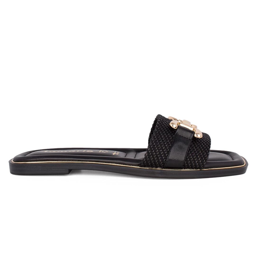 TAMARIS ΓΥΝΑΙΚΕΙΕΣ ΔΕΡΜΑΤΙΝΕΣ FLAT ΠΑΝΤΟΦΛΕΣ 1-27100-42 001 BLACK