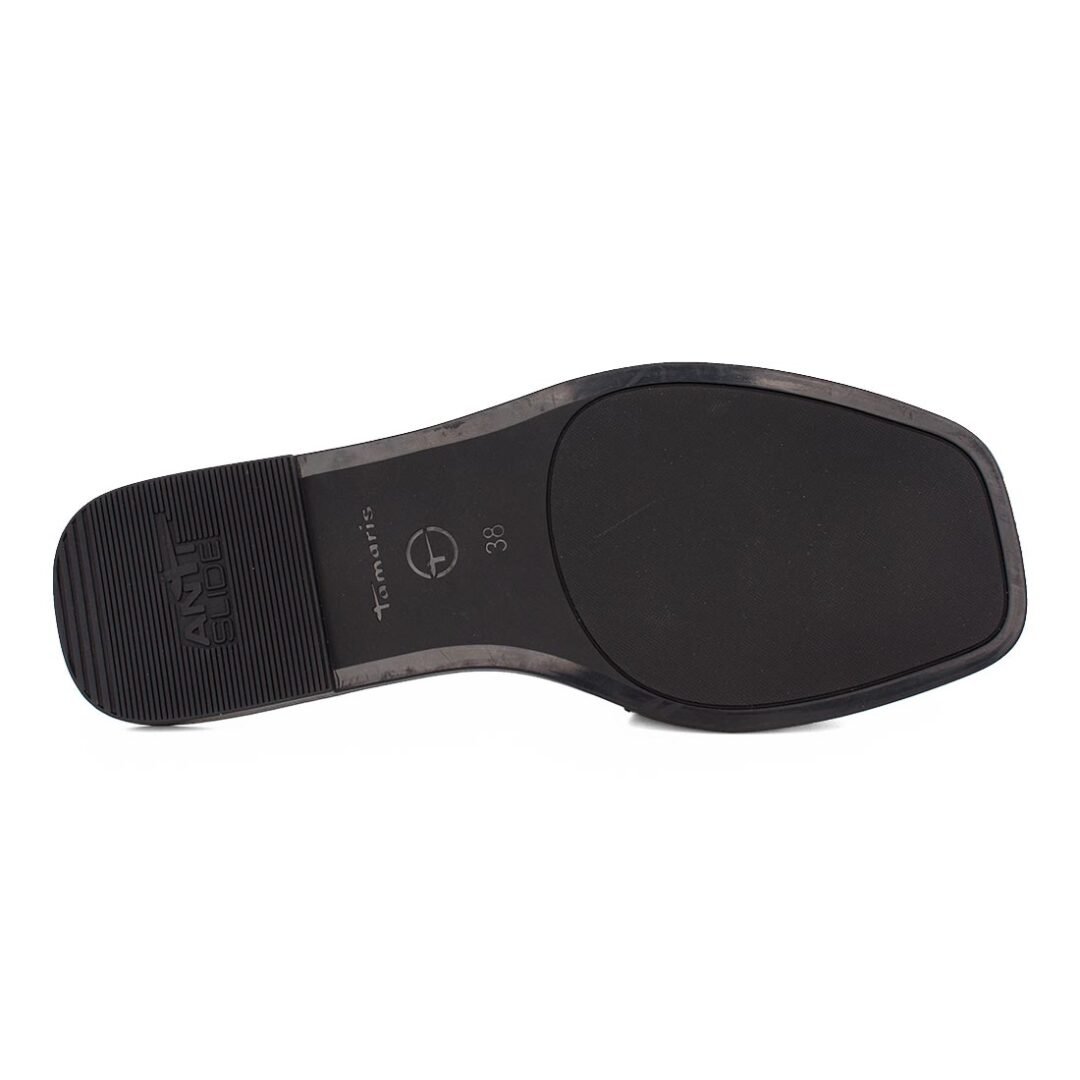 TAMARIS ΓΥΝΑΙΚΕΙΕΣ ΔΕΡΜΑΤΙΝΕΣ FLAT ΠΑΝΤΟΦΛΕΣ 1-27100-42 001 BLACK - Image 4