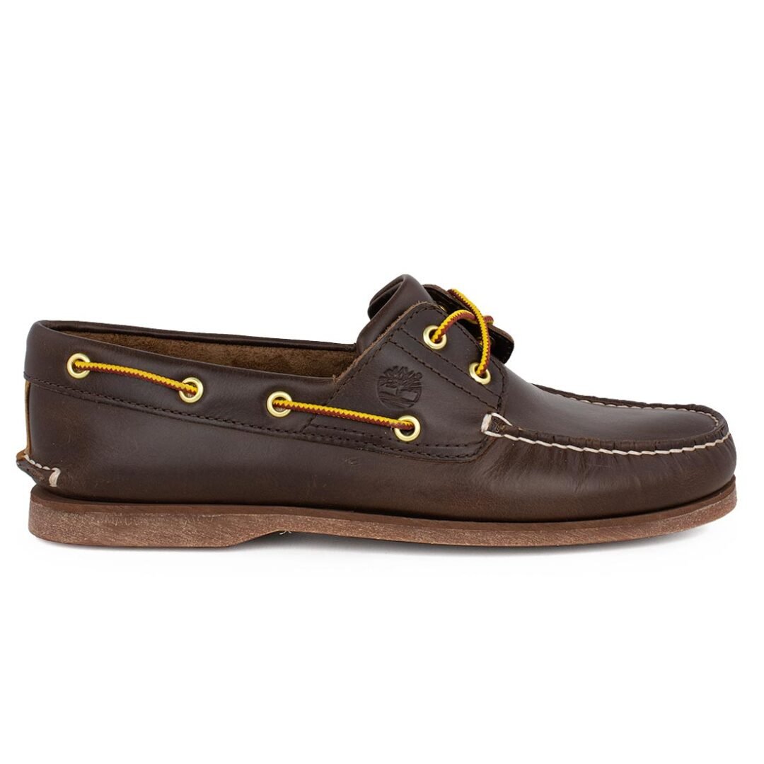 TIMBERLAND ΑΝΔΡΙΚΑ ΔΕΡΜΑΤΙΝΑ BOAT SHOES CLASSIC BOAT SHOE A5QSZ 968 DARK BROWN FULL GRAIN
