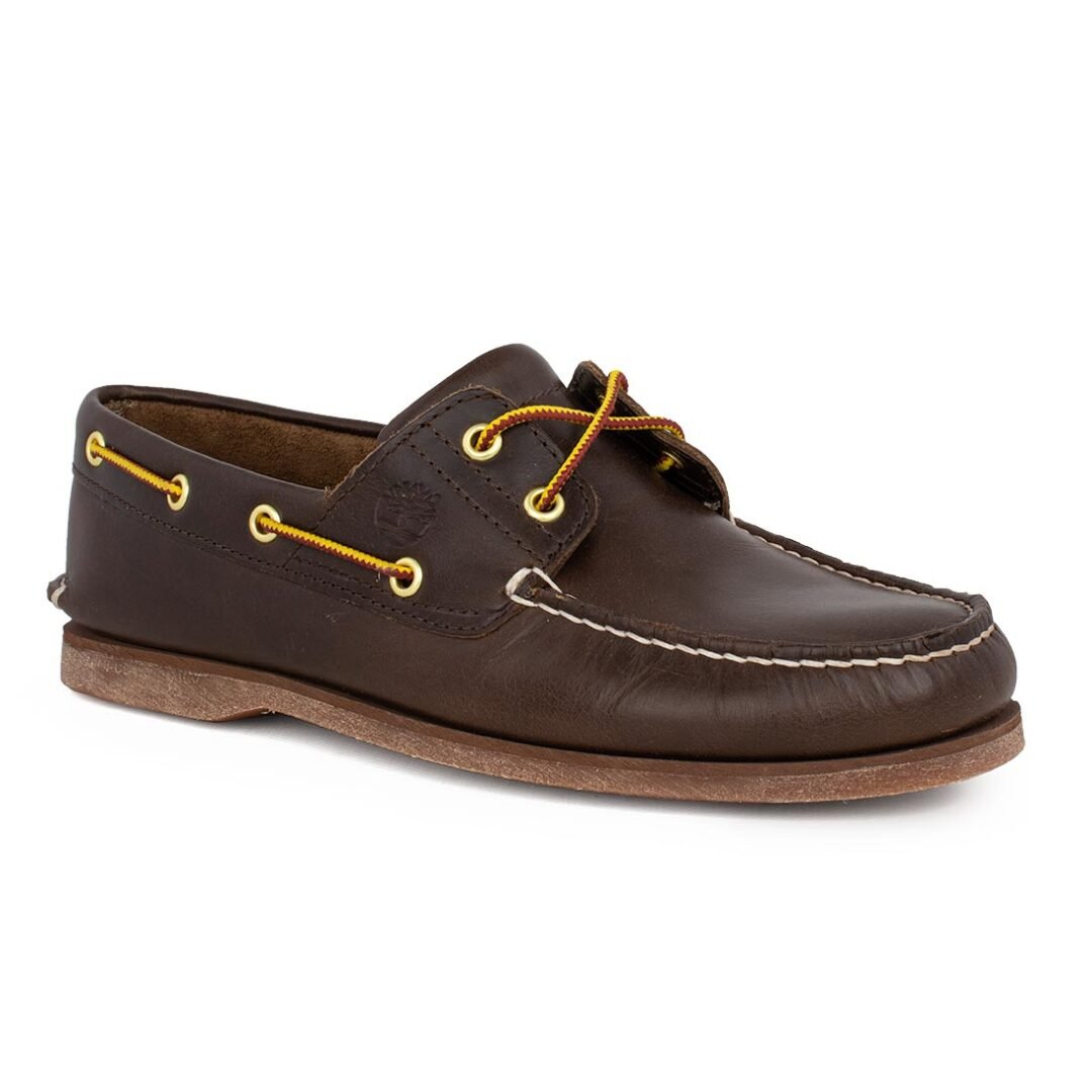TIMBERLAND ΑΝΔΡΙΚΑ ΔΕΡΜΑΤΙΝΑ BOAT SHOES CLASSIC BOAT SHOE A5QSZ 968 DARK BROWN FULL GRAIN - Image 2