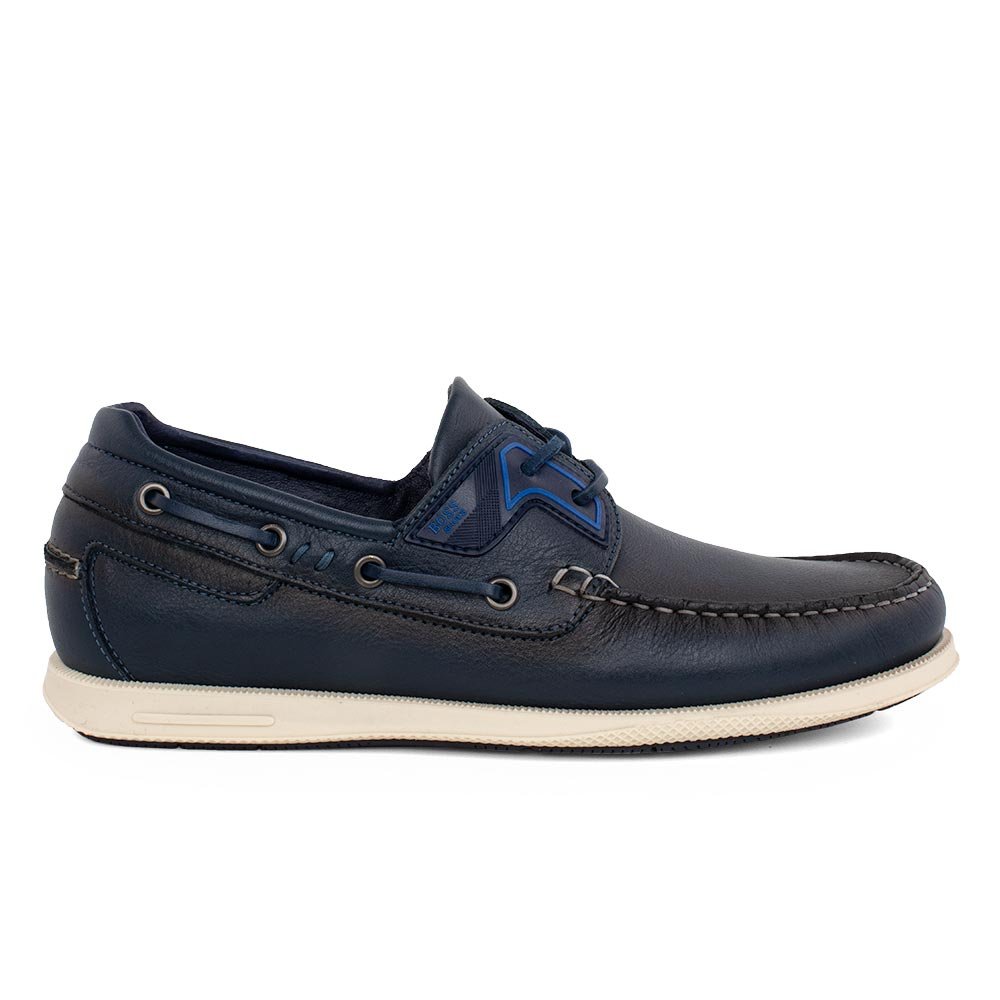 BOSS SHOES ΑΝΔΡΙΚΑ ΔΕΡΜΑΤΙΝΑ BOAT ΜΟΚΑΣΙΝΙΑ SR320 ΜΠΛΕ SAXON