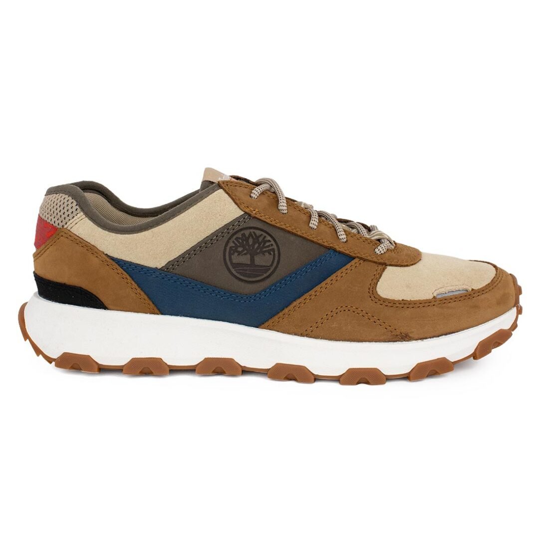 TIMBERLAND ΑΝΔΡΙΚΑ ΔΕΡΜΑΤΙΝΑ SNEAKERS WINSOR PARK OXFORD BROWN NUBUCK WITH BEIGE