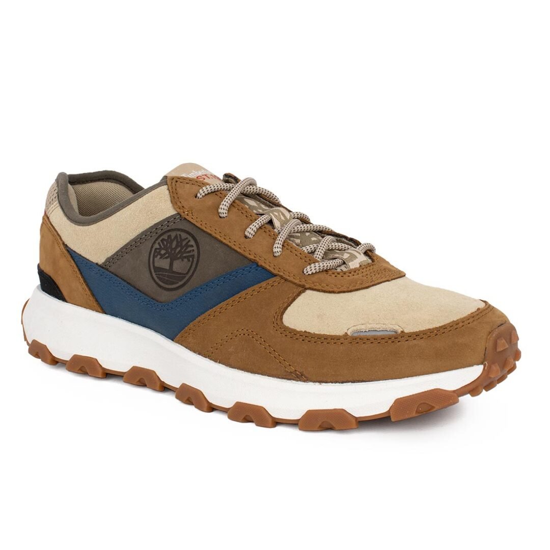 TIMBERLAND ΑΝΔΡΙΚΑ ΔΕΡΜΑΤΙΝΑ SNEAKERS WINSOR PARK OXFORD BROWN NUBUCK WITH BEIGE - Image 2