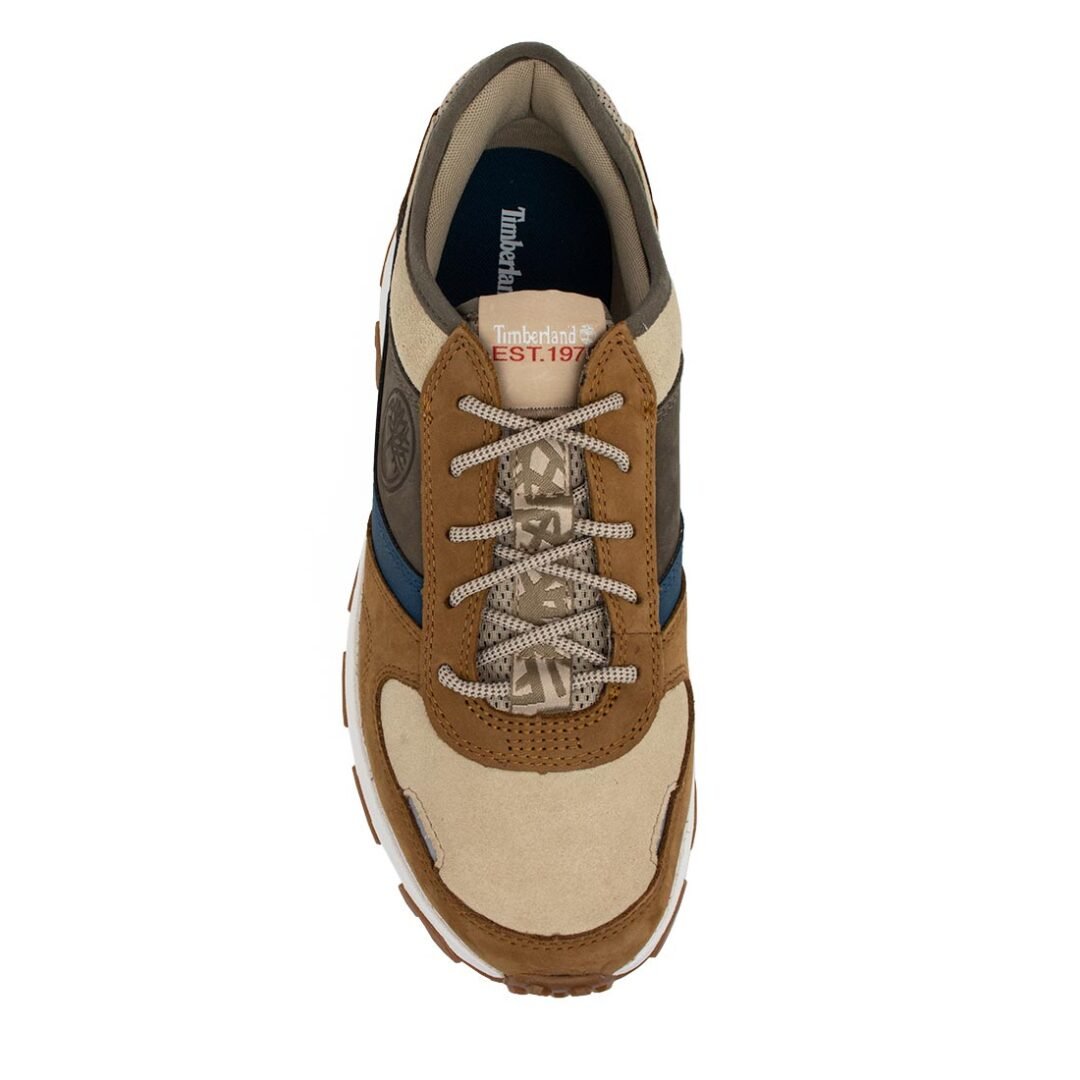 TIMBERLAND ΑΝΔΡΙΚΑ ΔΕΡΜΑΤΙΝΑ SNEAKERS WINSOR PARK OXFORD BROWN NUBUCK WITH BEIGE - Image 5
