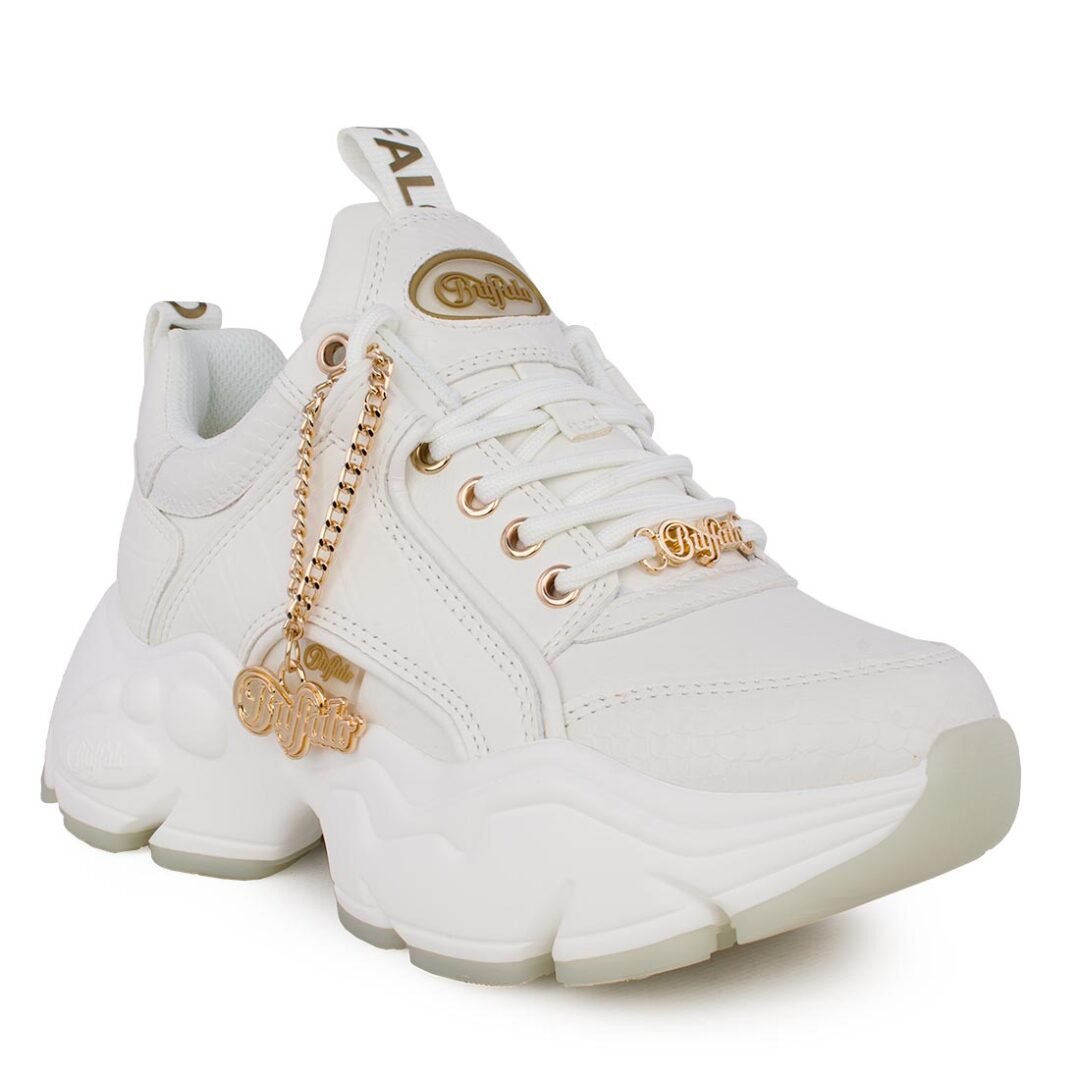BUFFALO ΓΥΝΑΙΚΕΙΑ SNEAKERS ΜΕ ΑΠΟΣΠΩΜΕΝΗ ΑΛΥΣΙΔΑ BINARY GLAM WHITE VEGAN NAPPA - Image 2