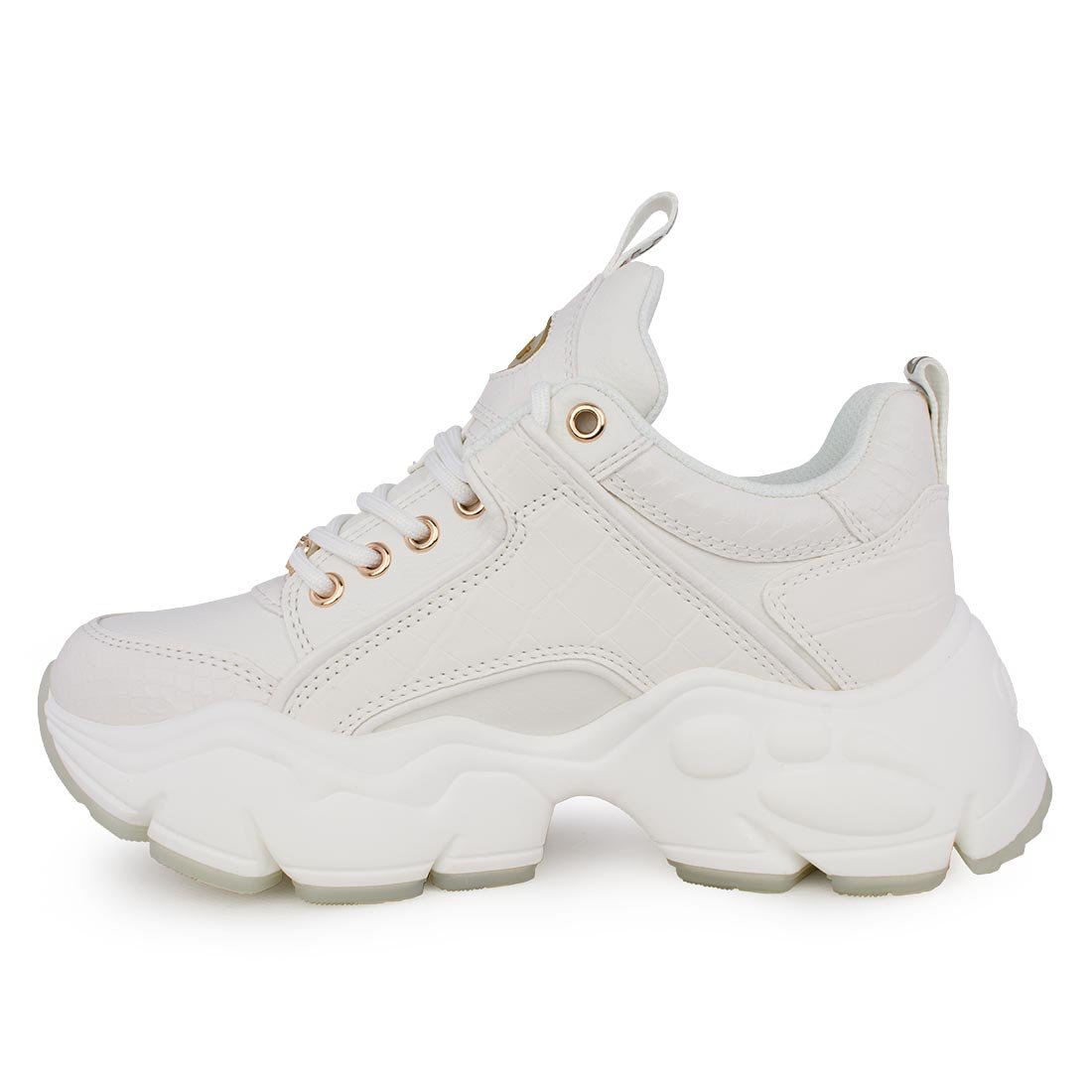 BUFFALO ΓΥΝΑΙΚΕΙΑ SNEAKERS ΜΕ ΑΠΟΣΠΩΜΕΝΗ ΑΛΥΣΙΔΑ BINARY GLAM WHITE VEGAN NAPPA - Image 3