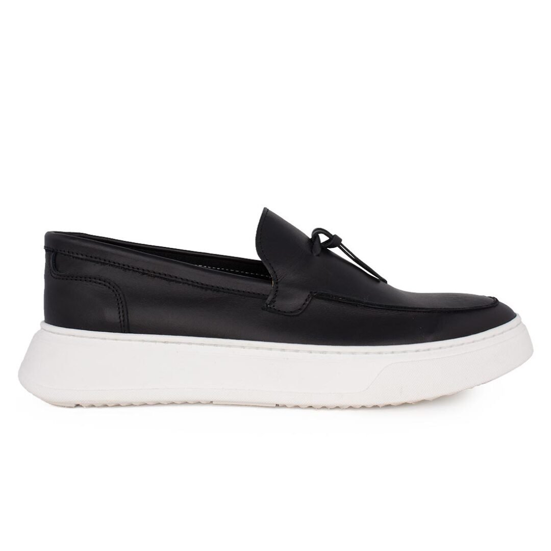 PERLAMODA ΑΝΔΡΙΚΑ ΔΕΡΜΑΤΙΝΑ LOAFERS MOCIV BLACK