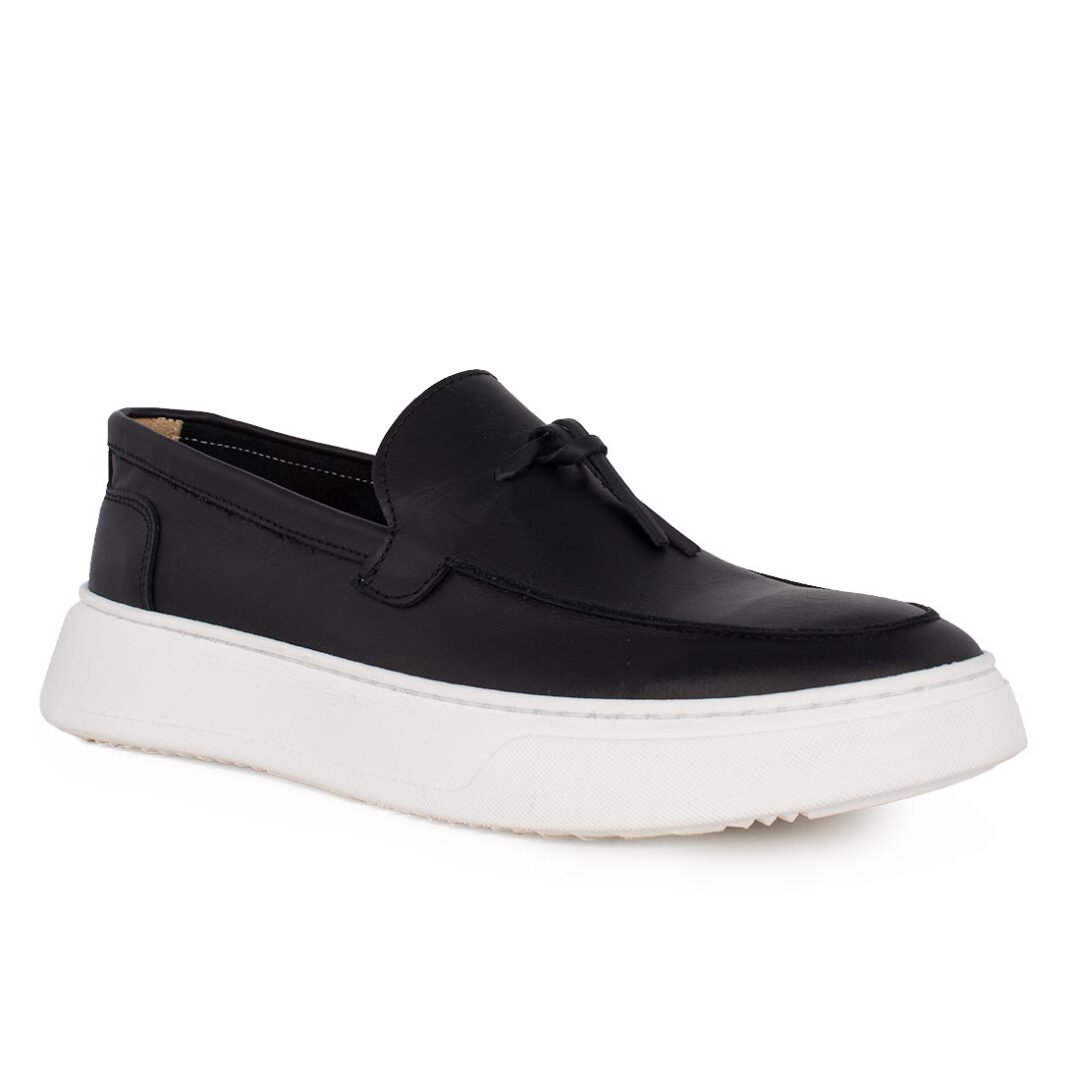 PERLAMODA ΑΝΔΡΙΚΑ ΔΕΡΜΑΤΙΝΑ LOAFERS MOCIV BLACK - Image 2