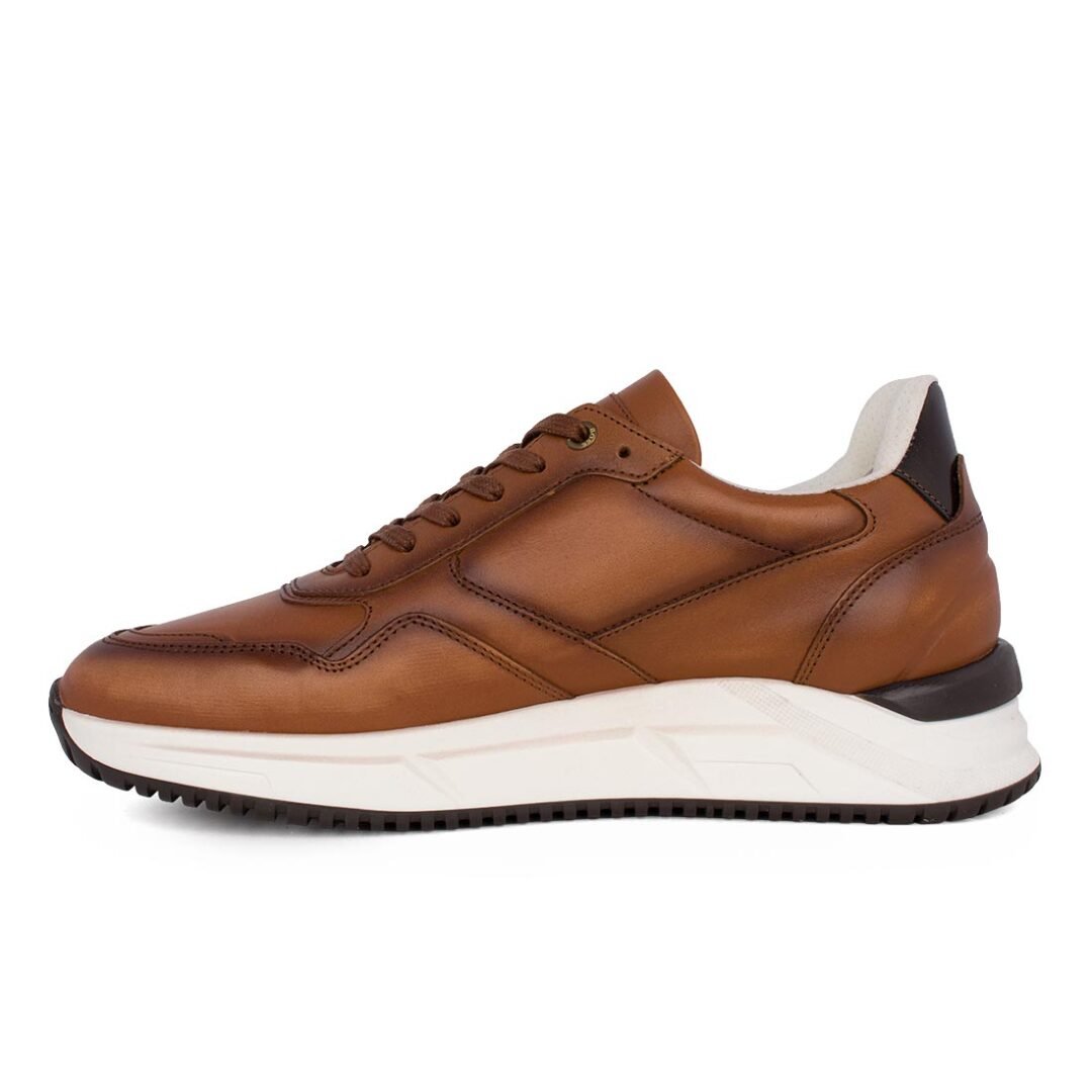 BOSS SHOES ΑΝΔΡΙΚΑ ΔΕΡΜΑΤΙΝΑ SNEAKERS Z640 COGNAC BURN - Image 3