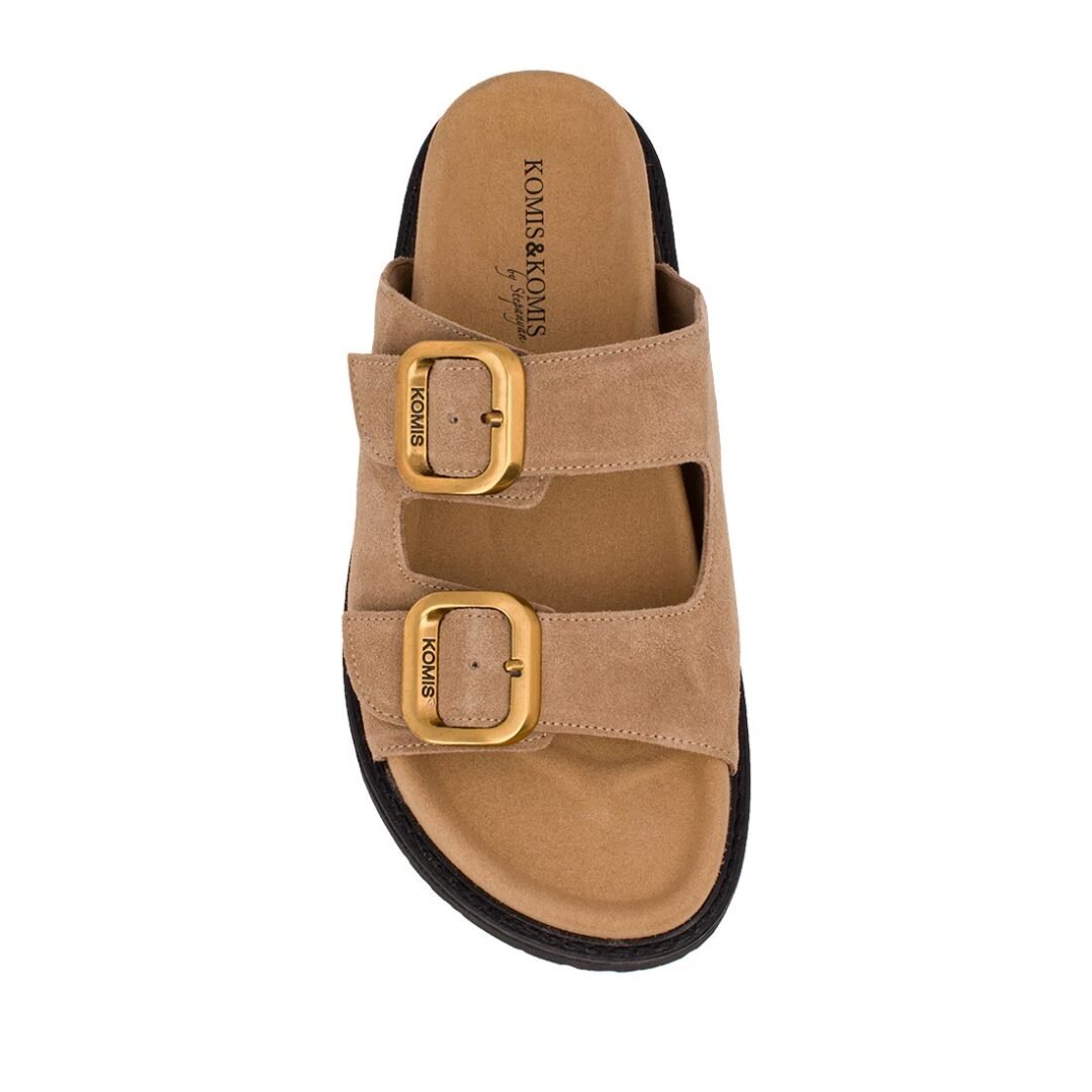 KOMIS & KOMIS ΓΥΝΑΙΚΕΙΕΣ SUEDE ΠΑΝΤΟΦΛΕΣ B3 CAMEL - Image 5