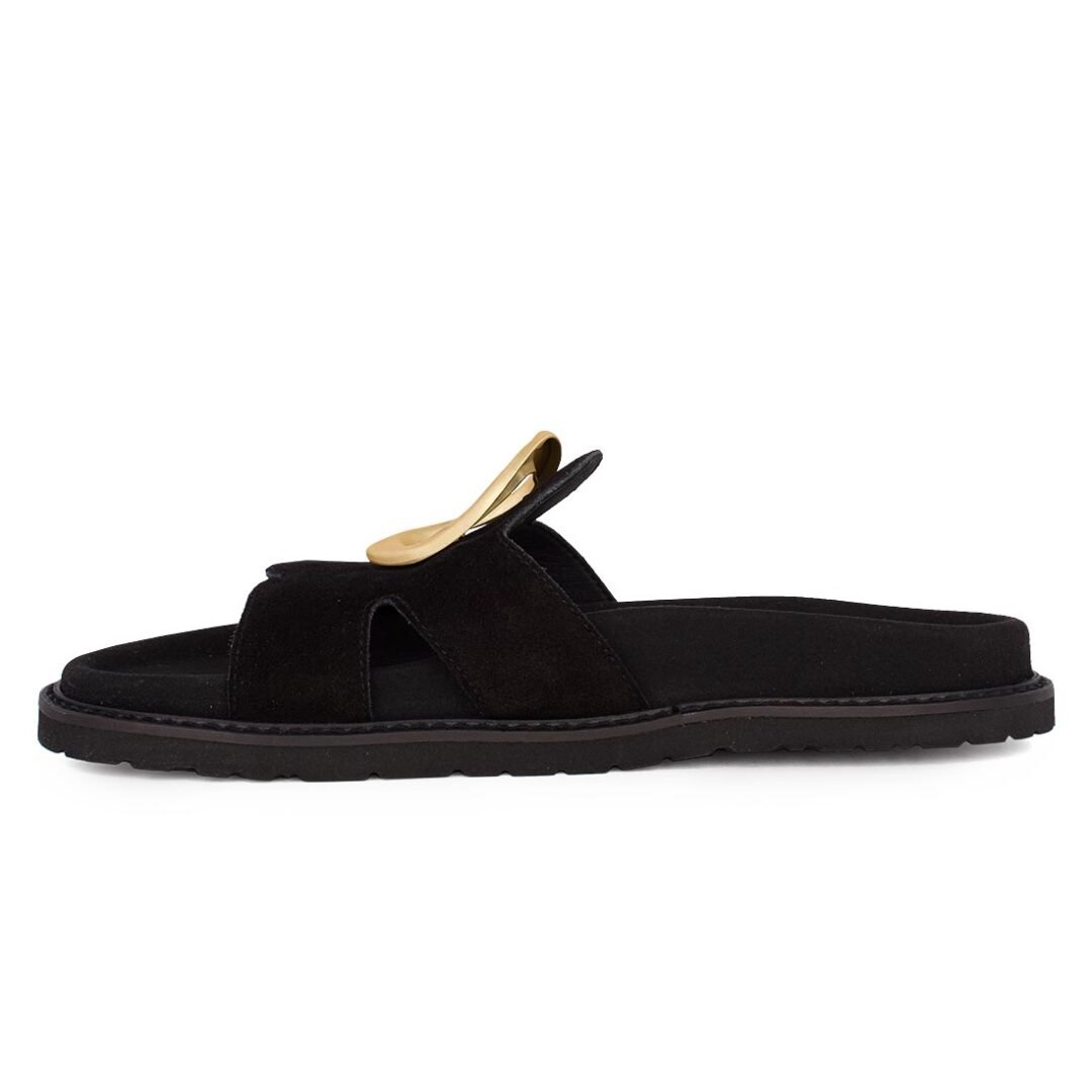 KOMIS & KOMIS ΓΥΝΑΙΚΕΙΕΣ SUEDE FLAT ΠΑΝΤΟΦΛΕΣ B4 BLACK - Image 3