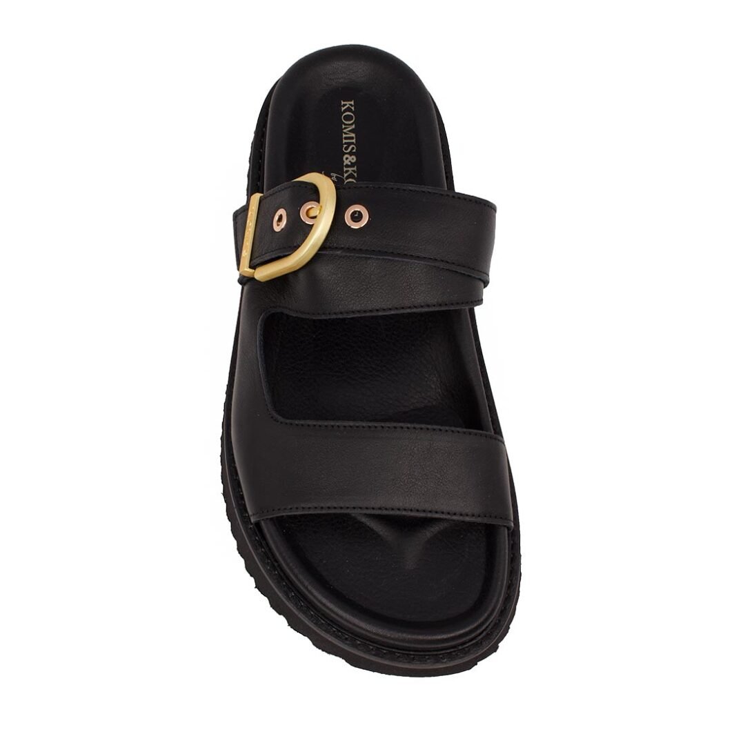 KOMIS & KOMIS ΓΥΝΑΙΚΕΙΑ ΔΕΡΜΑΤΙΝΗ ΠΑΝΤΟΦΛΑ Β20 BLACK - Image 5