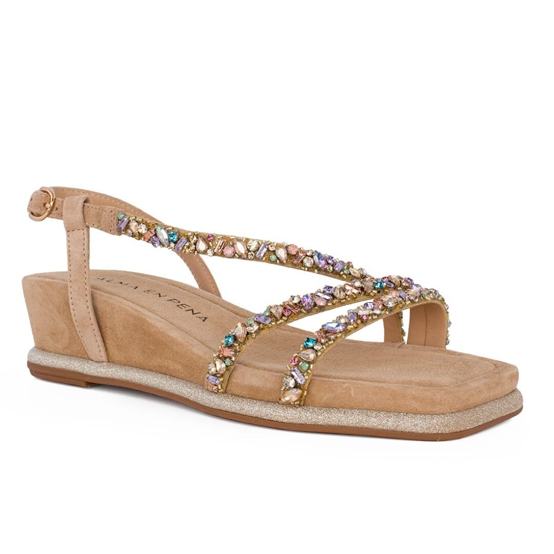 ALMA EN PENA ΓΥΝΑΙΚΕΙΑ ΔΕΡΜΑΤΙΝΑ ΠΕΔΙΛΑ V240741 SAND SUEDE - Image 2