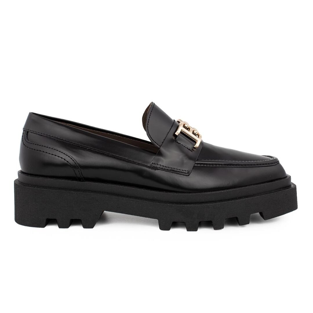 BOSS SHOES ΓΥΝΑΙΚΕΙΑ ΔΕΡΜΑΤΙΝΑ LOAFERS XWB342 BLACK