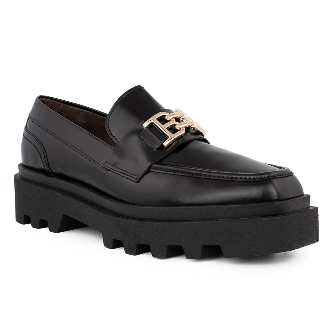 BOSS SHOES ΓΥΝΑΙΚΕΙΑ ΔΕΡΜΑΤΙΝΑ LOAFERS XWB342 BLACK - Image 2