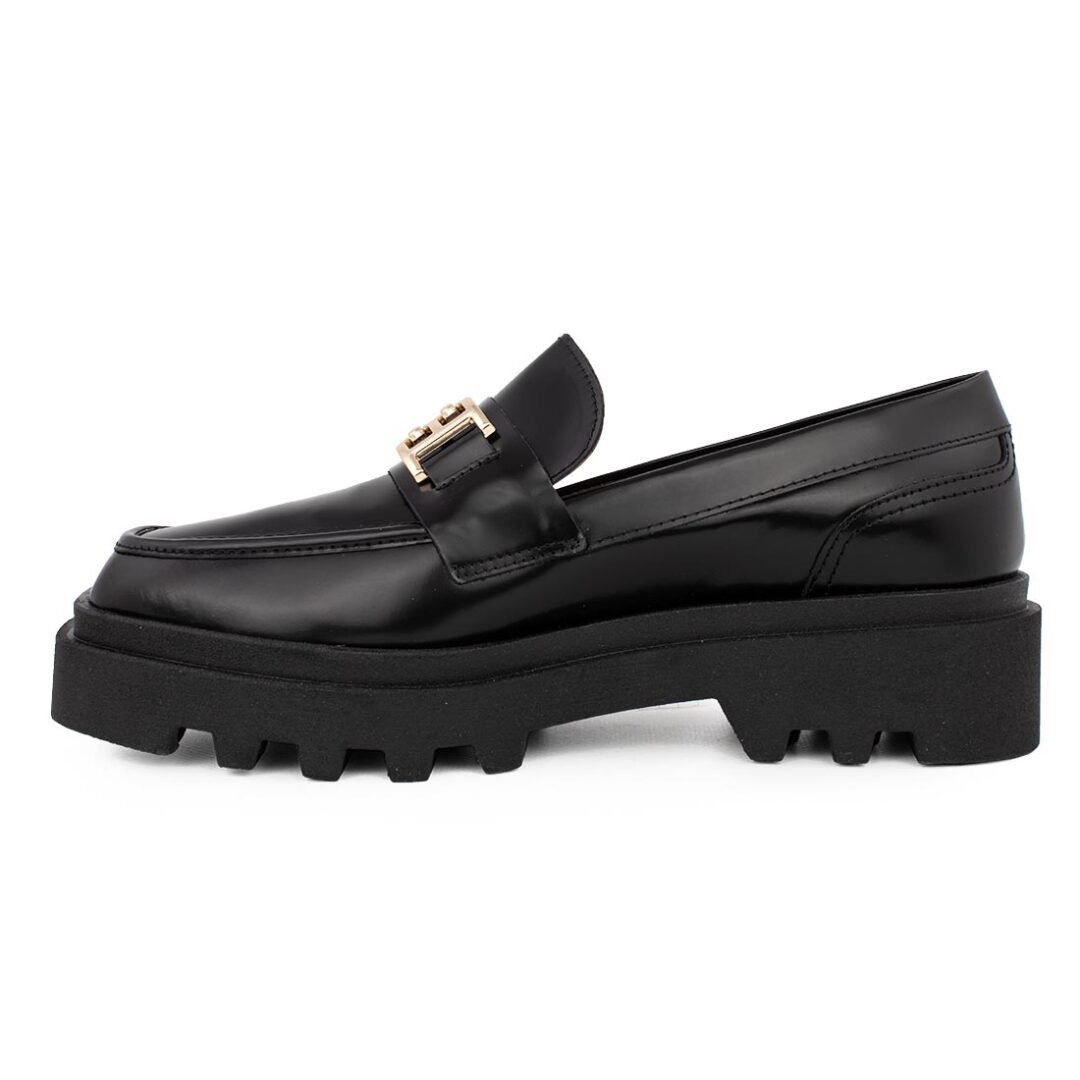 BOSS SHOES ΓΥΝΑΙΚΕΙΑ ΔΕΡΜΑΤΙΝΑ LOAFERS XWB342 BLACK - Image 3