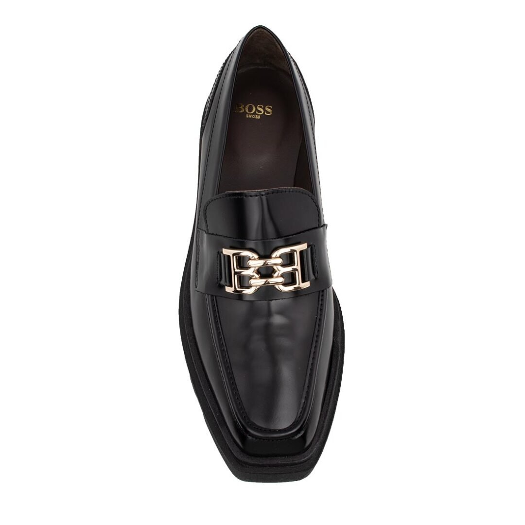 BOSS SHOES ΓΥΝΑΙΚΕΙΑ ΔΕΡΜΑΤΙΝΑ LOAFERS XWB342 BLACK - Image 5