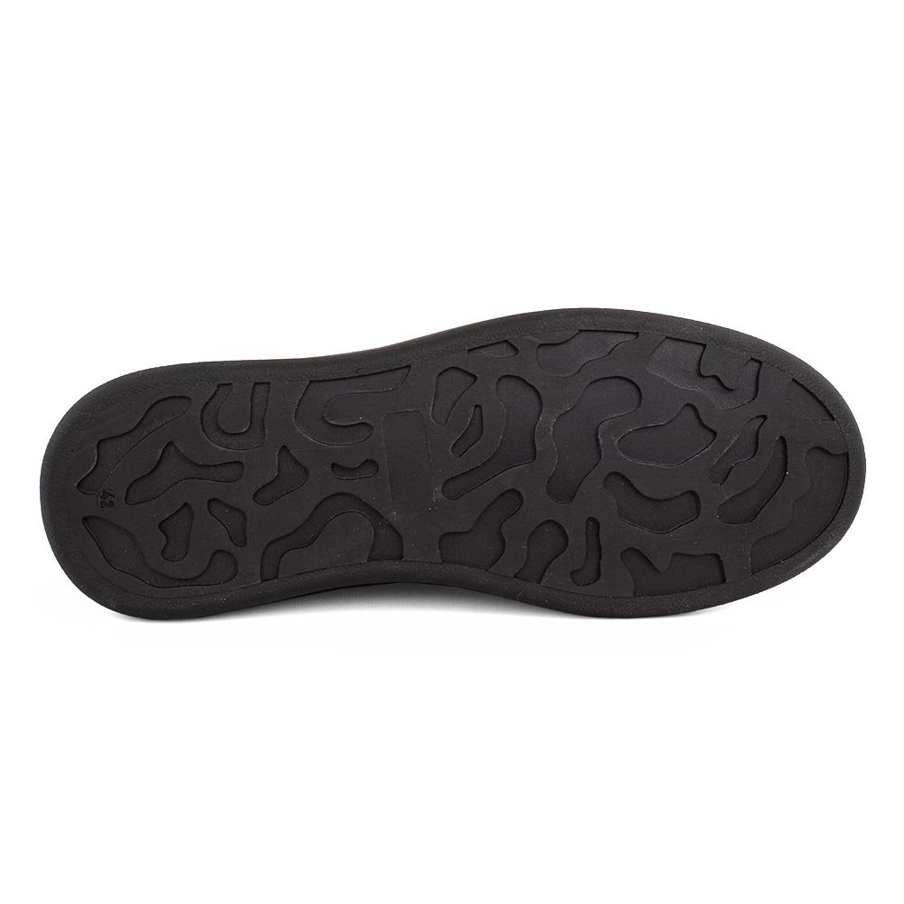 PERLAMODA ΑΝΔΡΙΚΑ ΔΕΡΜΑΤΙΝΑ SNEAKERS REY1K ΜΑΥΡΑ ΜΕ ΜΑΥΡΗ ΣΟΛΑ - Image 4