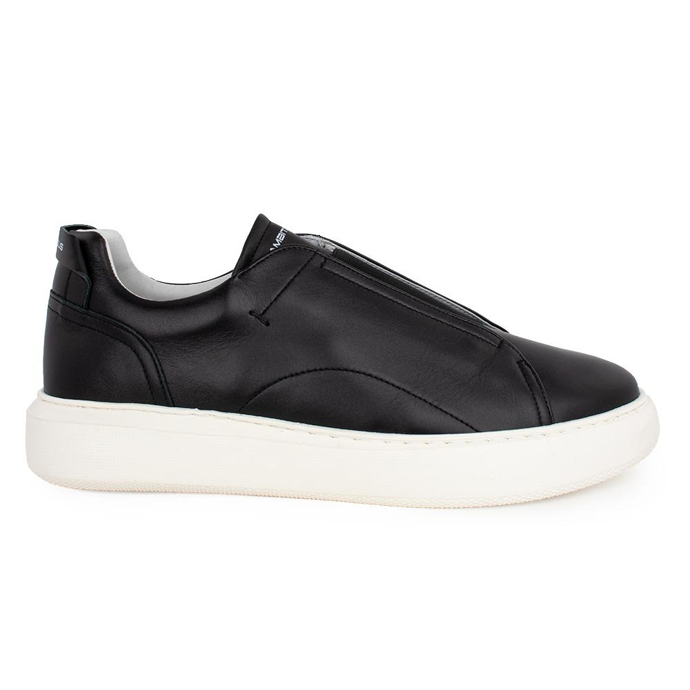 AMBITIOUS ΑΝΔΡΙΚΑ ΔΕΡΜΑΤΙΝΑ SNEAKERS 10441A-4848AM.1 ΜΑΥΡΑ