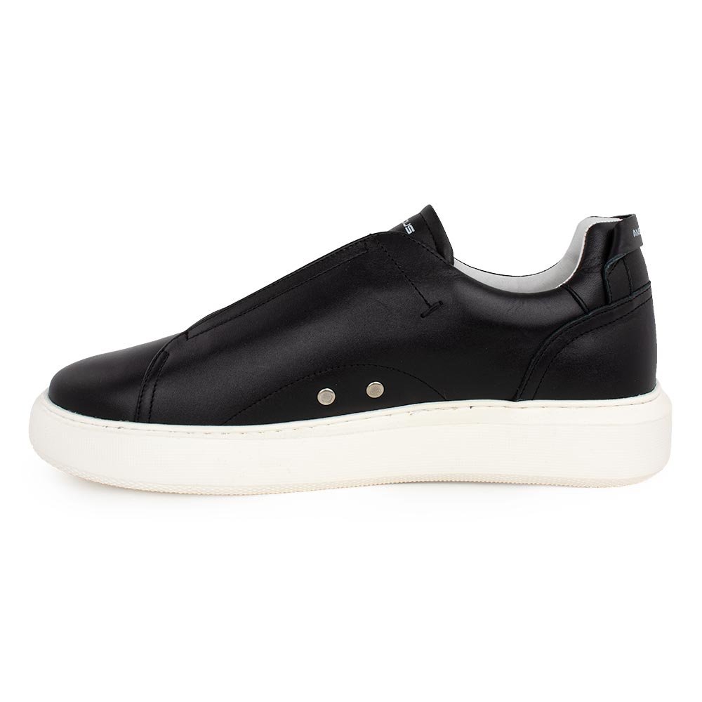 AMBITIOUS ΑΝΔΡΙΚΑ ΔΕΡΜΑΤΙΝΑ SNEAKERS 10441A-4848AM.1 ΜΑΥΡΑ - Image 3